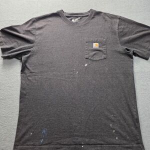 Carhartt Mens XL Tall Loose Fit Pocket T-Shirt Charcoal Gray Workwear Tee K87